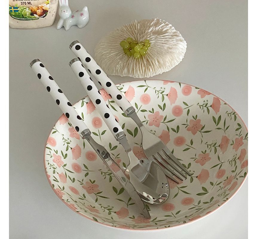 Hashi - Polka Dot roestvrijstalen mes / vork / lepel