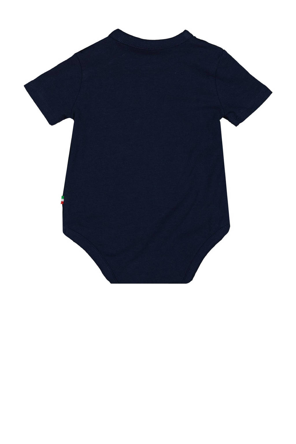 Vingino newborn romper Puck met printopdruk donkerblauw
