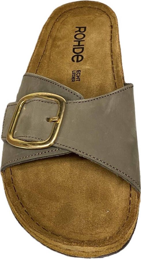Rohde Dames EASYS N41 Eenbands Sandalen 5875 61 Olive Khaki