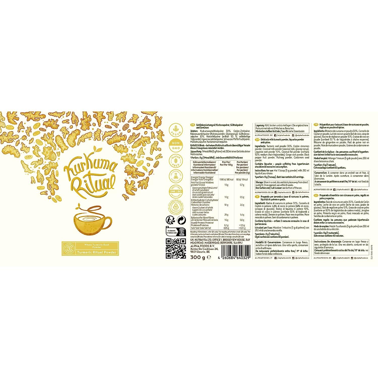 Kurkuma Ritual Latte - Goldene Milch, Golden Milk