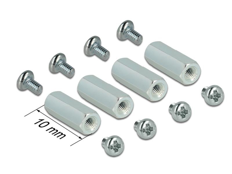 Delock Montageset 10 mm für Raspberry Pi, innen Abstandsbolzen und Schrauben