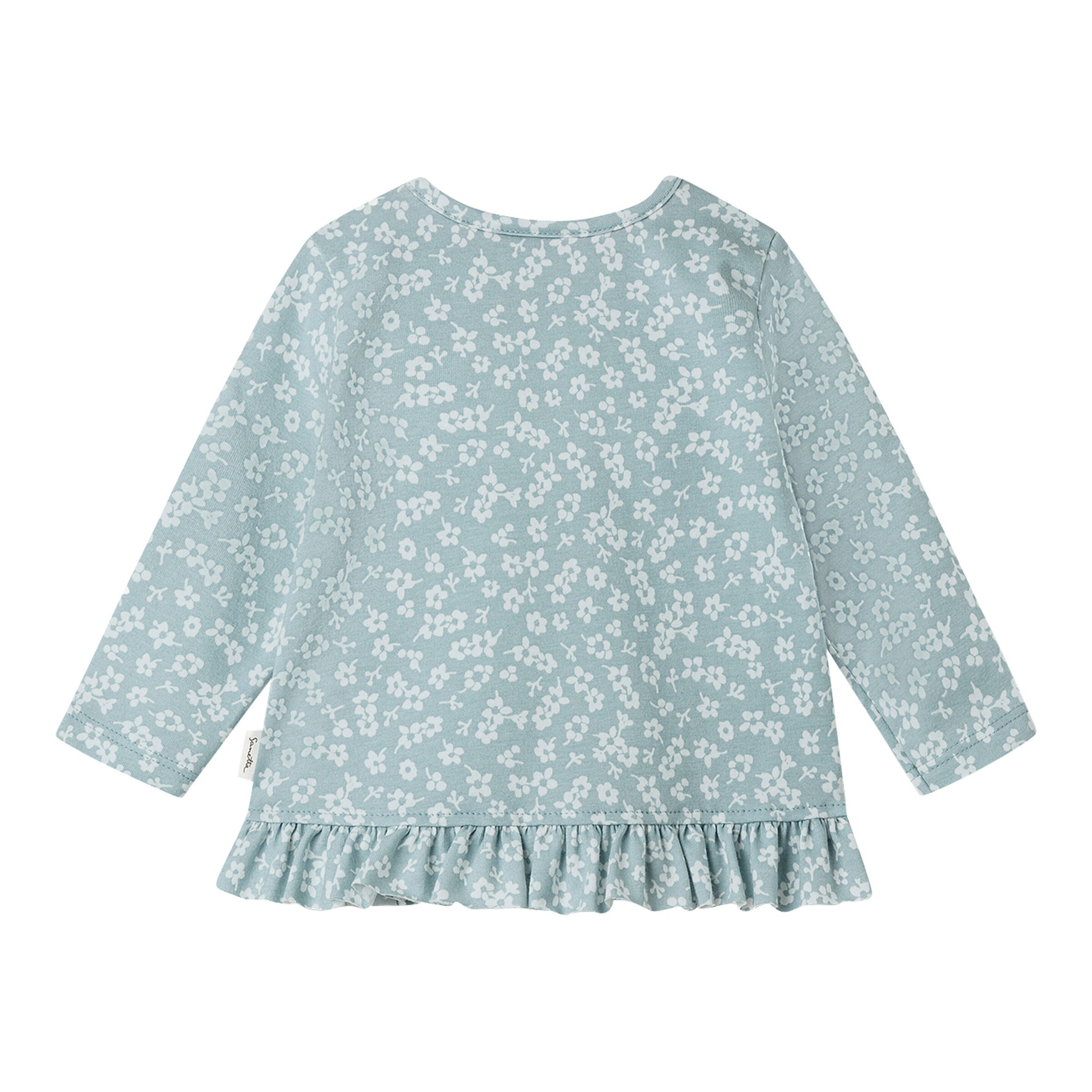 Sanetta Pure - Pure Shirt langarm Blumen Volant hellblau