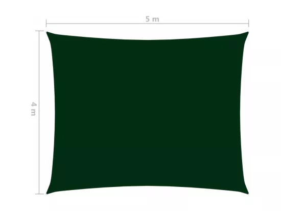 Voile de parasol tissu oxford rectangulaire 4x5 m vert foncé