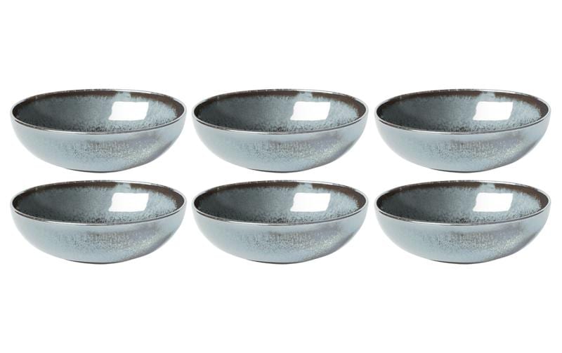 Schale Lave 17 cm, 6 Stück, Blau/Türkis<br>Vielseitige Schale im angesagten Pottery-Stil