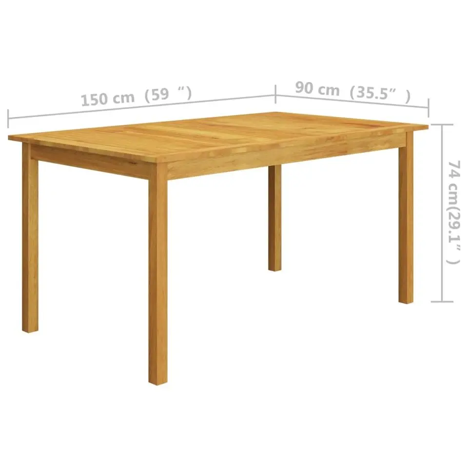vidaXL - Tuinset grijs - 6 fauteuils en 150x90 cm tafel - Poly rattan en hout