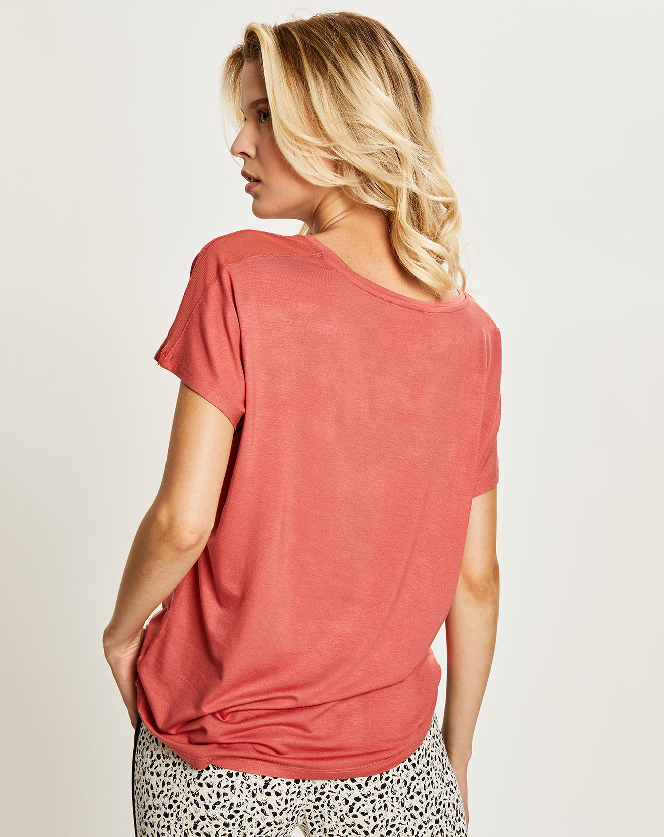 Femilet T-Shirt col V pêche