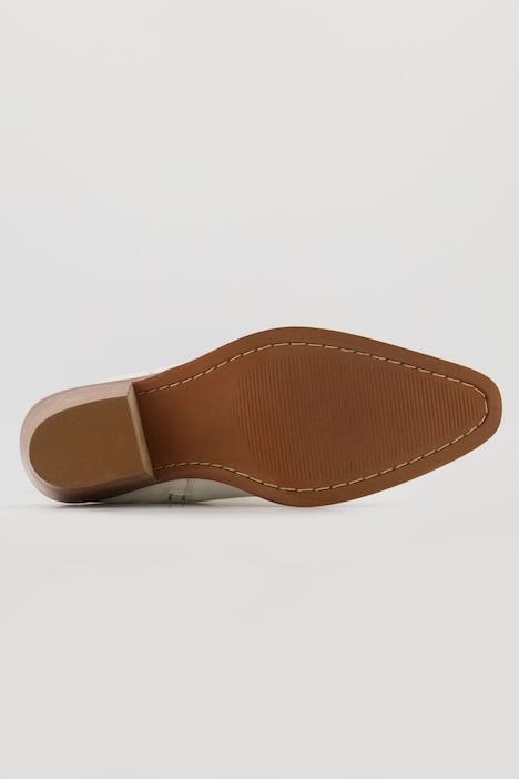Leder-Cowboystiefel, XXL-Schaft, Westernstiefel, Stickerei, Weite H