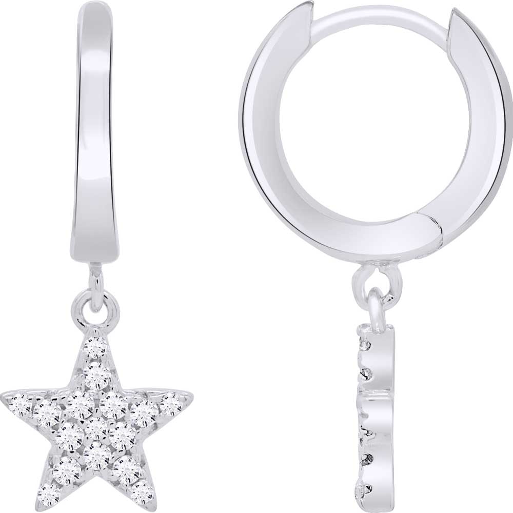 Créoles Star - Argent 925/000 & oxyde de zirconium
