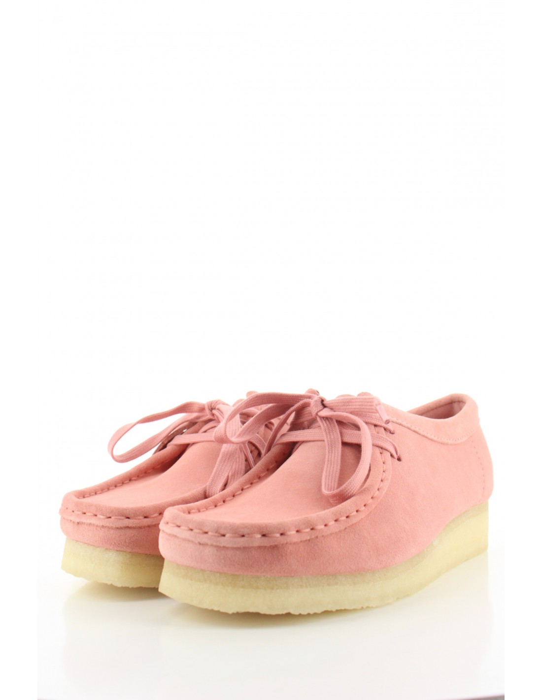 clarks Derbies Femme Wallabee Blush Pink Suede Daim