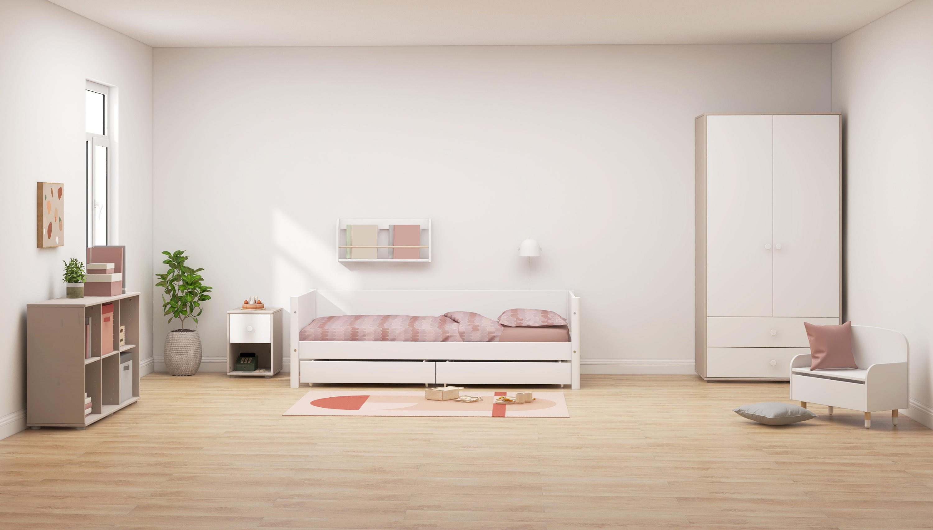 Einzelbett FLEXA WHITE