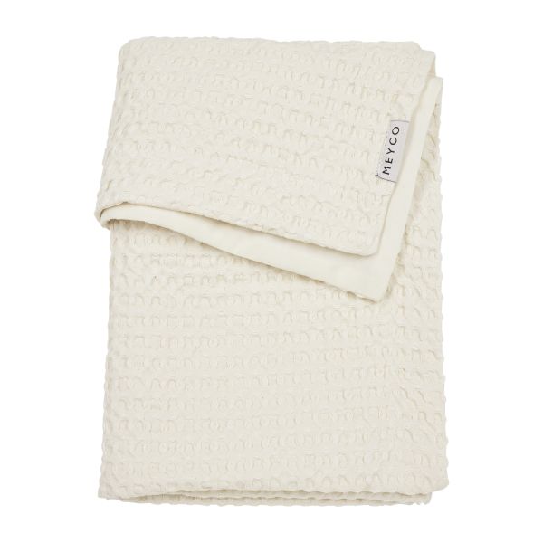 Meyco Baby Waffle Wiegdeken - 75 x 100 cm - Nature