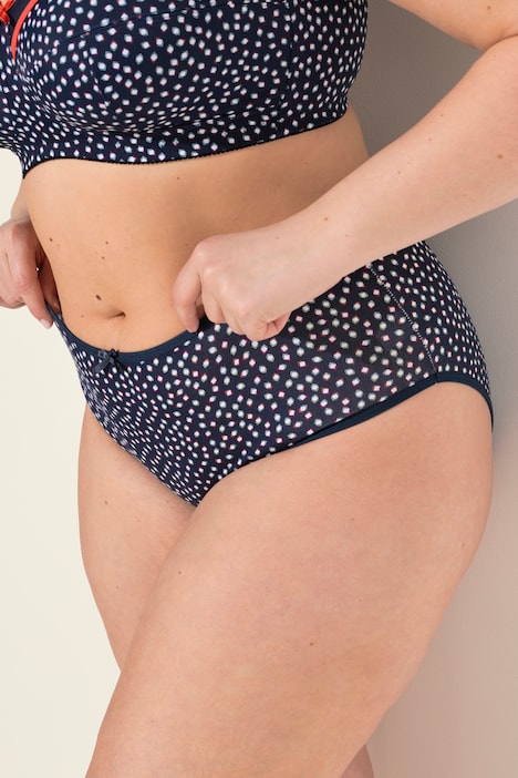 Midislips, 5er-Pack, Punkte/ einfarbig