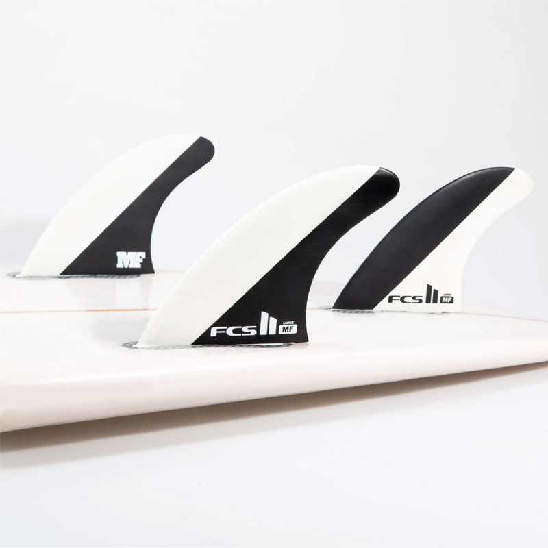 AILERONS SURF FCS II MICK FANNING PC NOIR/BLANC Thruster
