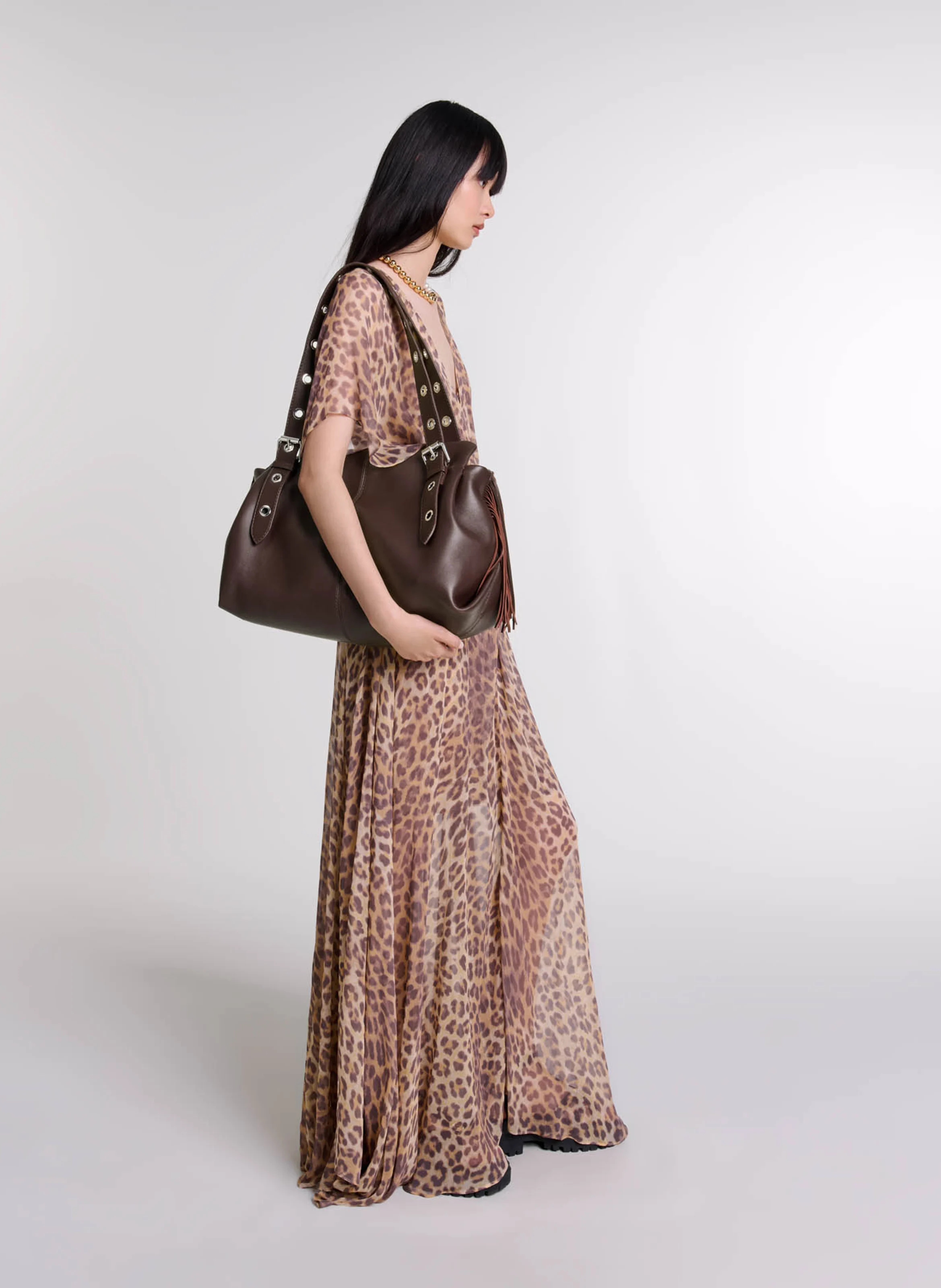 MISS M XL - Grand sac shopping en cuir | Rouge