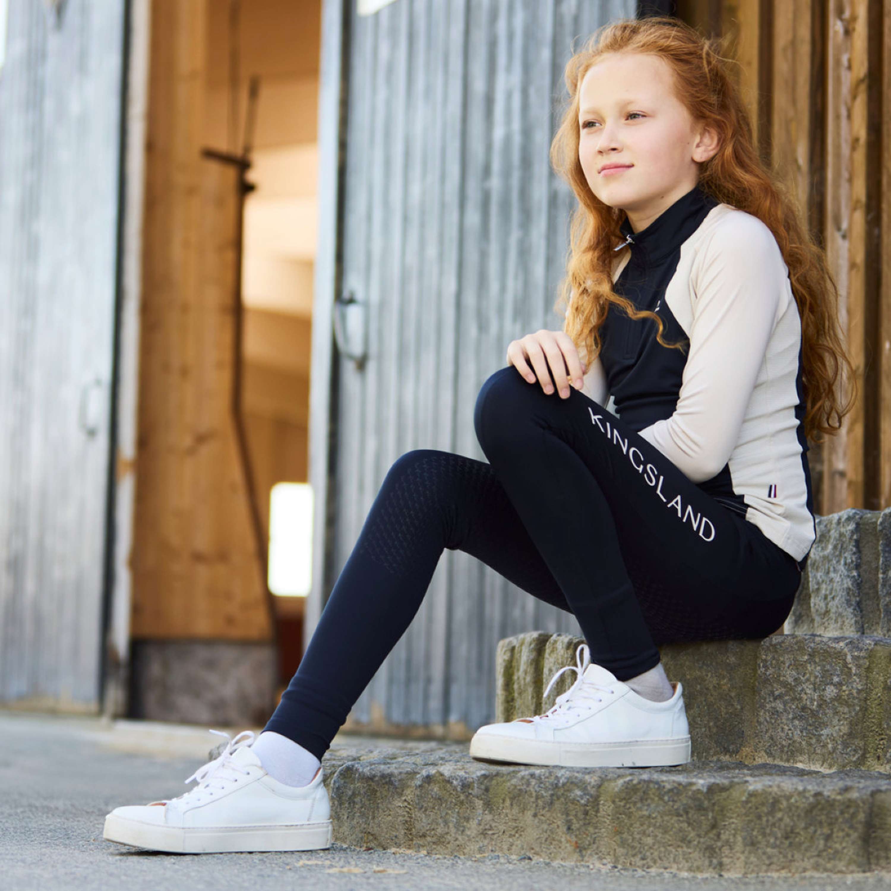 Kingsland Rijlegging KLLinda Junior F-Tec 5 Full Grip Navy