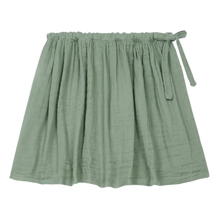 Numero 74 Jupe Courte Ava Coton Bio | Vert argile