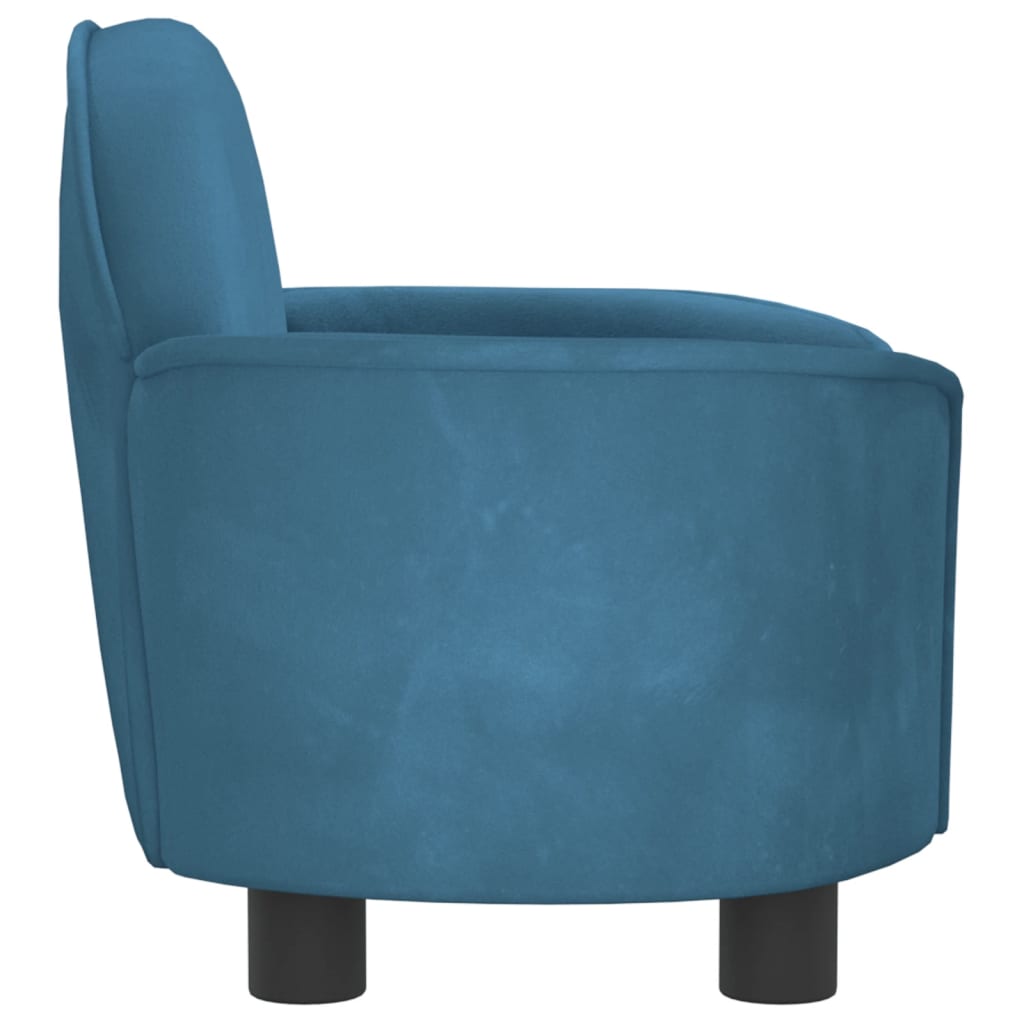 Cama para cães vidaXL em veludo azul, 66x40x45 cm