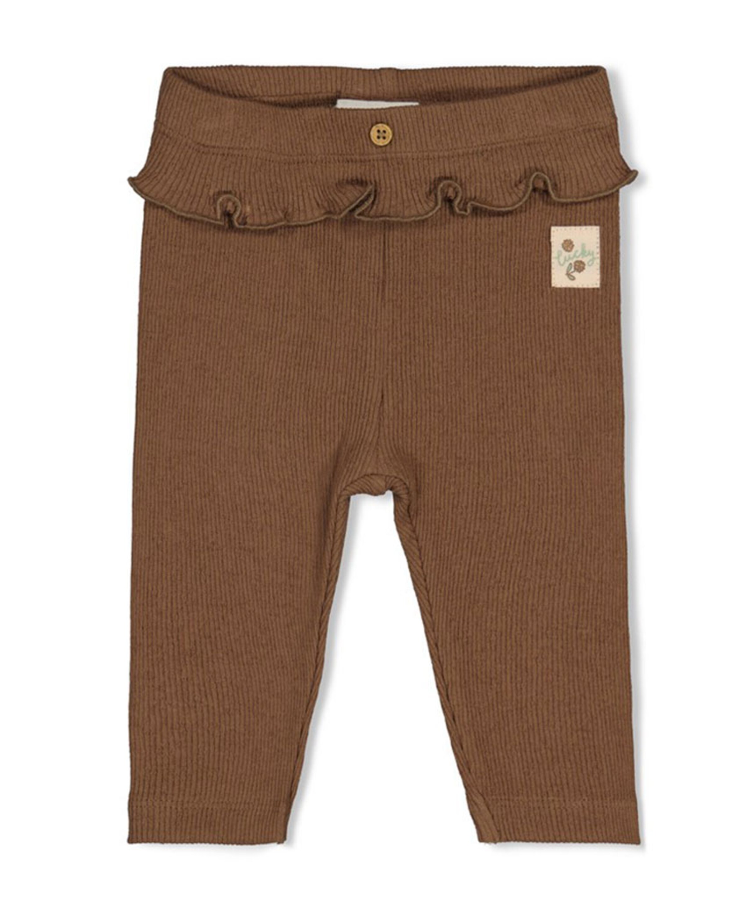 Feetje Legging pointelle rib meisjes broek bruin