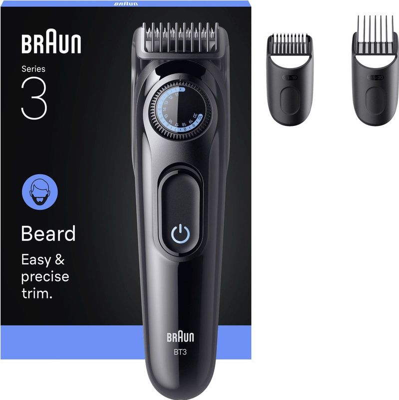 Braun - Baardtrimmer Series 3 BT3520 - Zwart - Scherp Scheerblad - 40 Lengtes