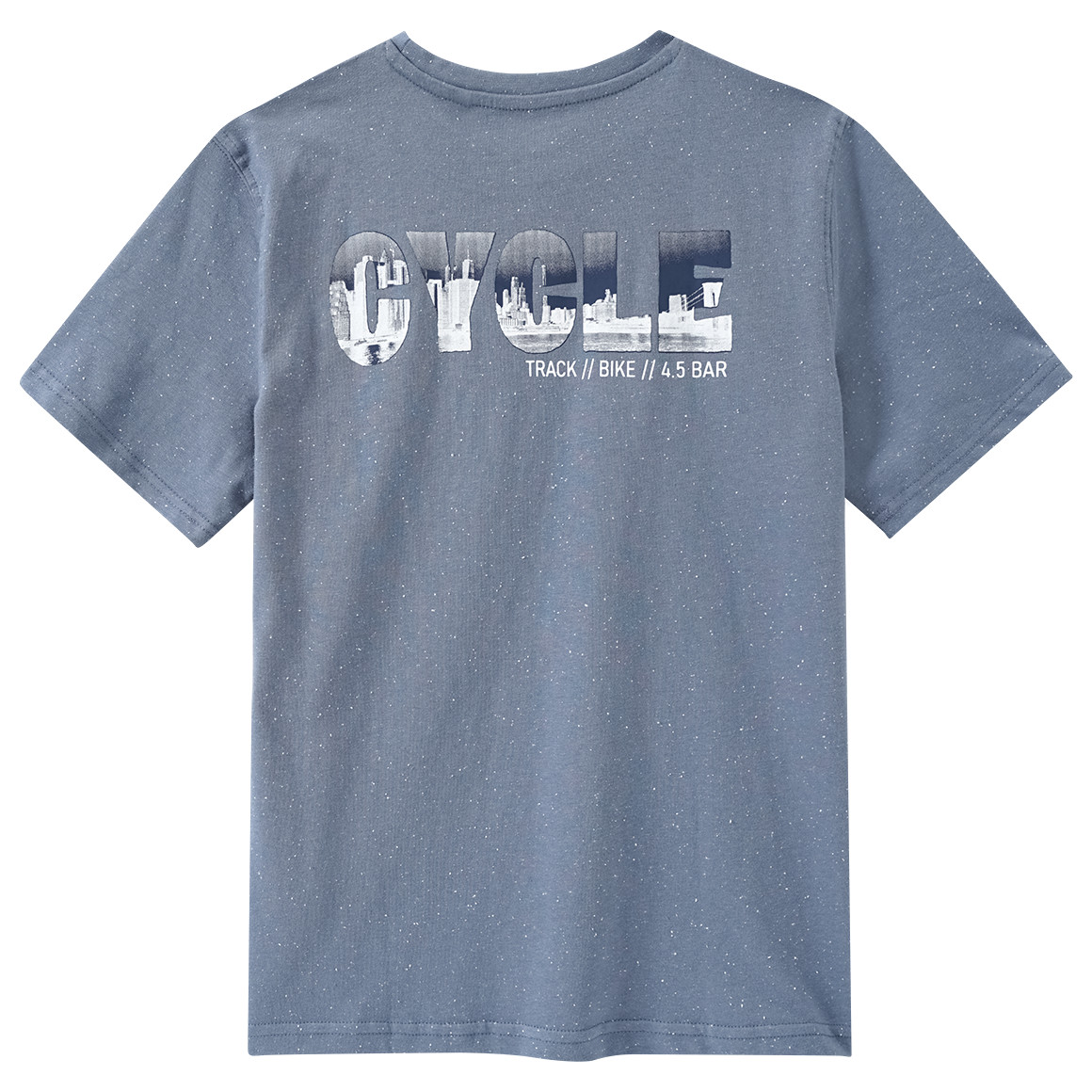 Yigga Jungen T-Shirt mit Rücken-Print blaugrau