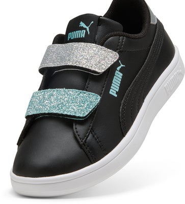 Puma Smash 3.0 Glitter Velcro V Infant Sneakers, Svart