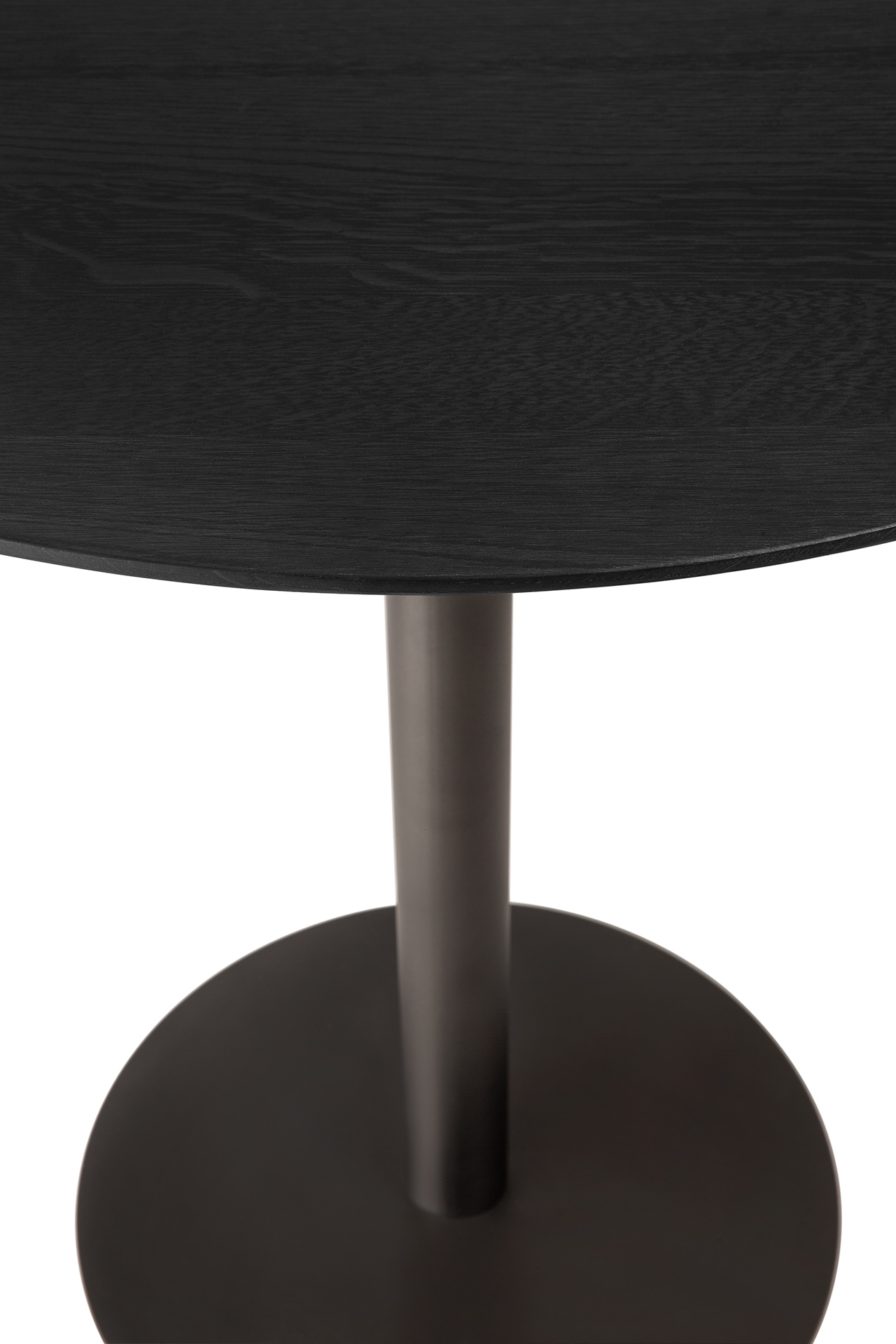 Ethnicraft - Blend eettafel rond - 70 cm - zwart eiken