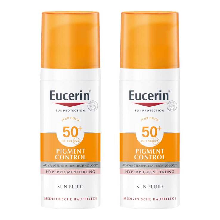 Eucerin Sun Fluid Pigment Control LSF 50 +, 2x50 ml