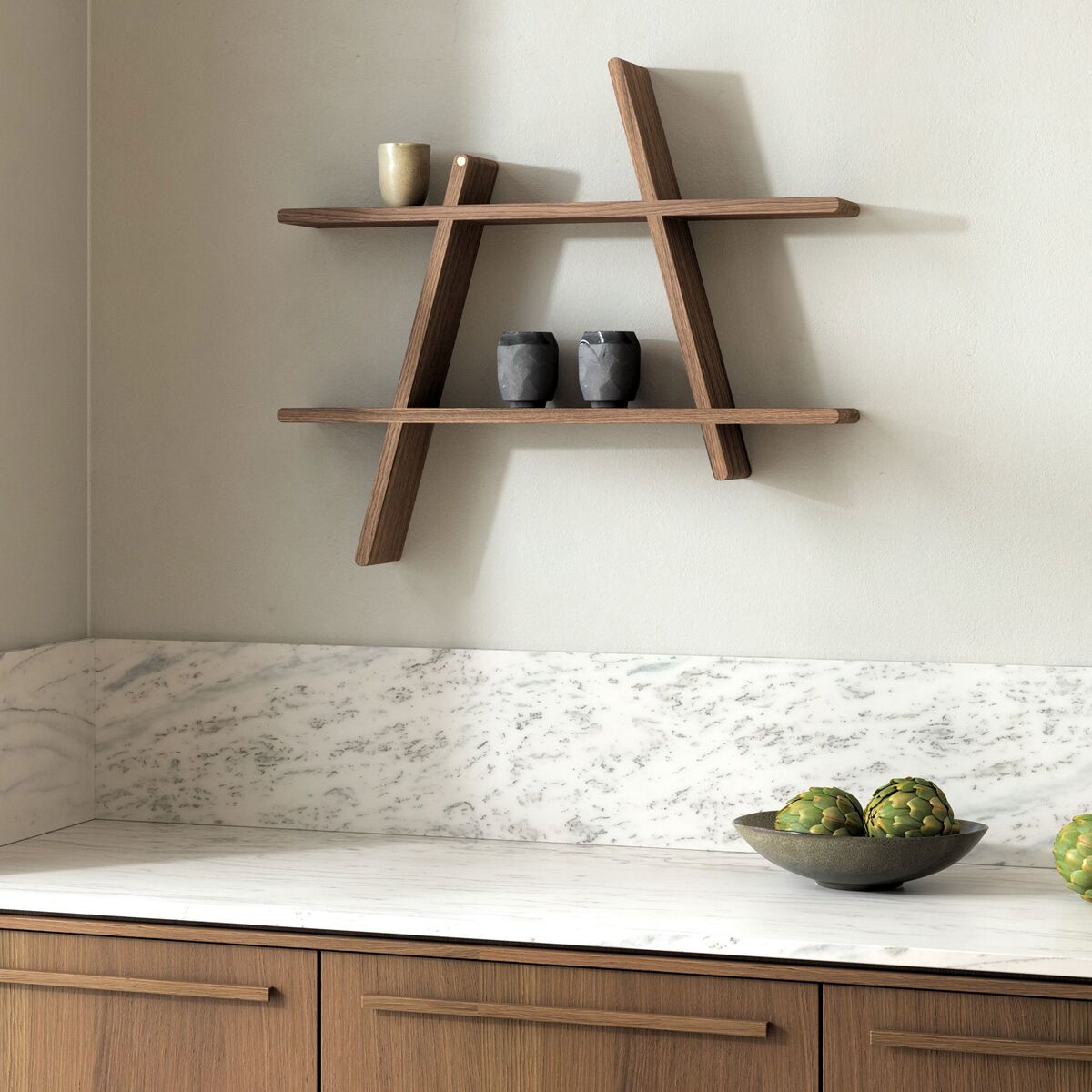 A-Shelf large, dark wood