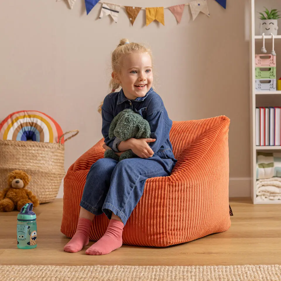 icon Kinderzitzakken Morgan - Corduroy Zitzak met Vulling - Oranje