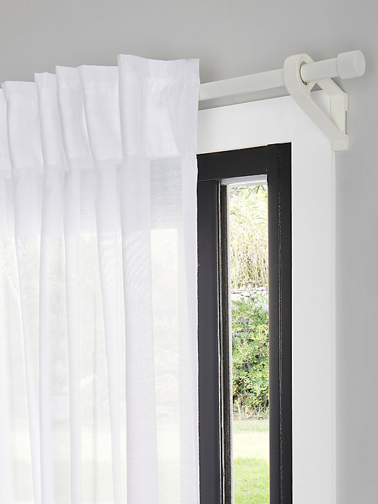 Tringle à rideau GoodHome extensible Ikaria, blanc mat, 120/210 cm
