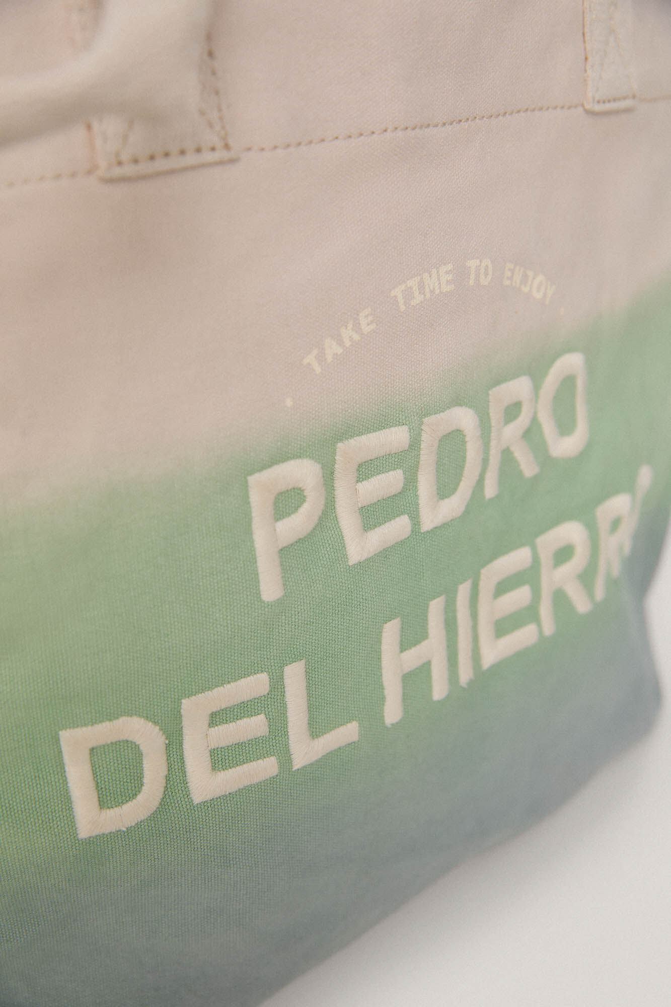 Bolsa de lona com logotipo bordado - Azul