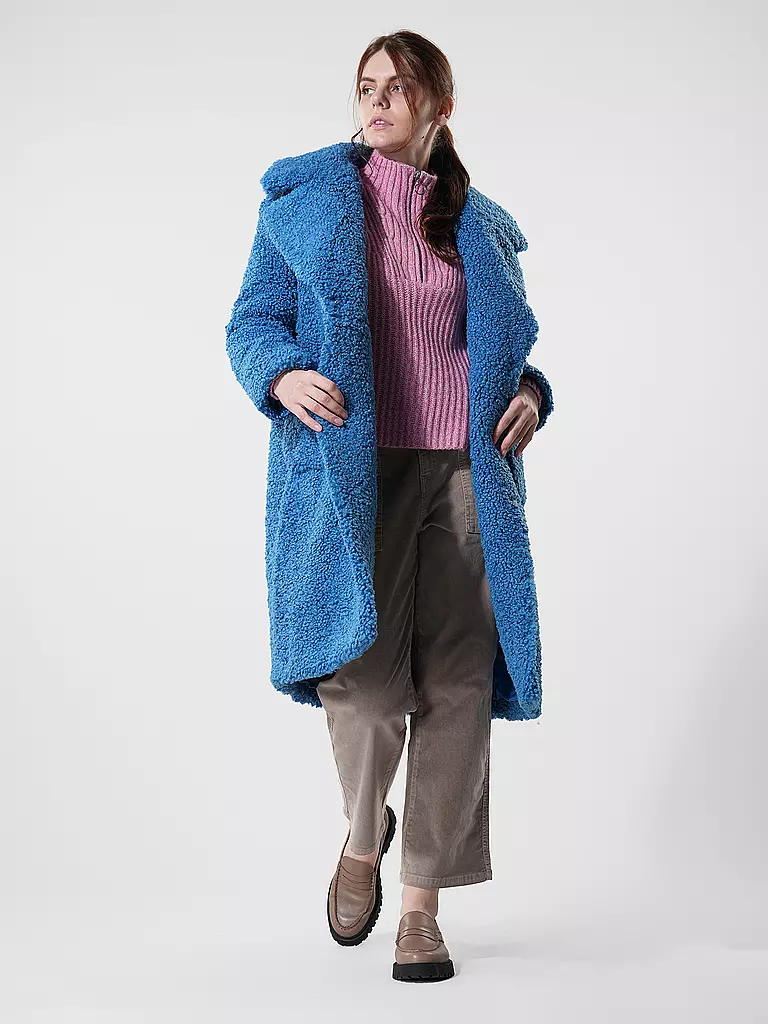 RICH & ROYAL Jacke in Felloptik blau