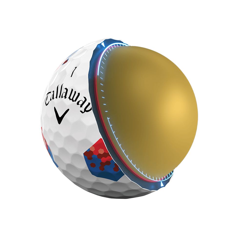 Chrome Tour TruTrack 24 Golfball Hvit/Blå/Rød