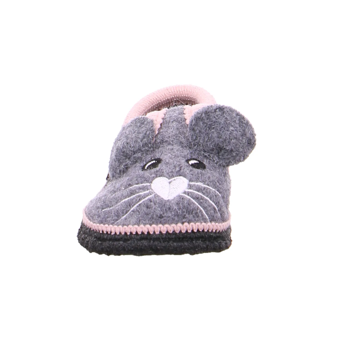 BECK Kinder-Winterhausschuh Grau Textil  warmer Hausschuh