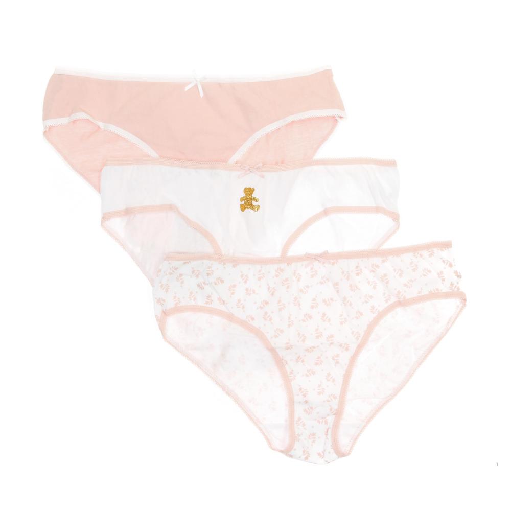 Lulu Castagnette Lot x3 Culottes Rose/Blanche Femme Lulu Castagnette