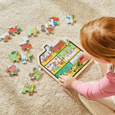 Pippi Langstrømpe Trepuslespill Villa Villekulla 16 Deler