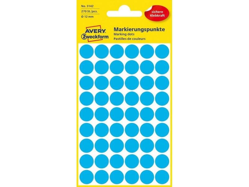 Avery Zweckform Klebepunkte 12 mm Blau Markierungspunkte Sticker