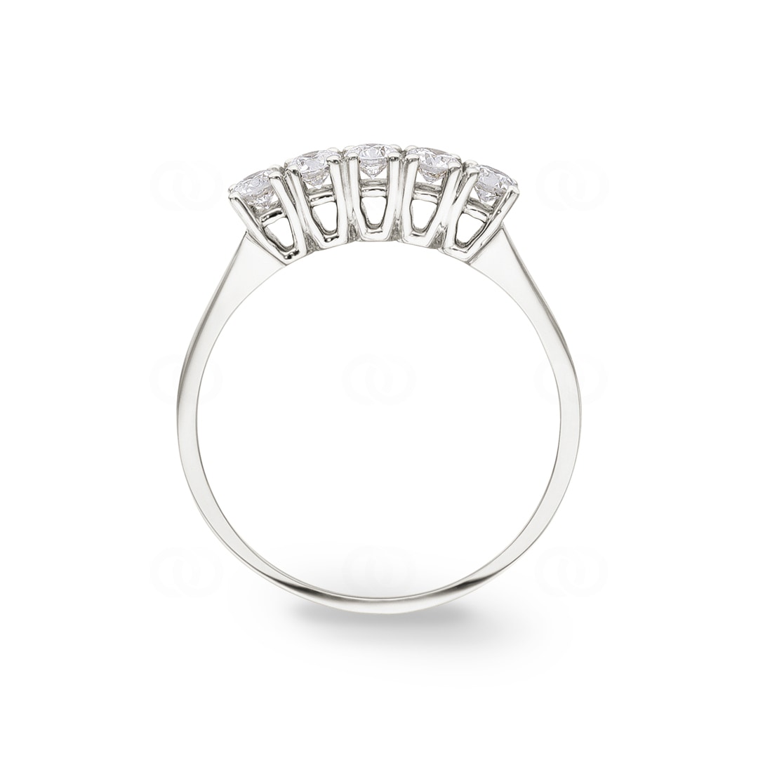 Verlobungsring 750/18 K Weissgold mit Diamanten 0.42 ct H/si