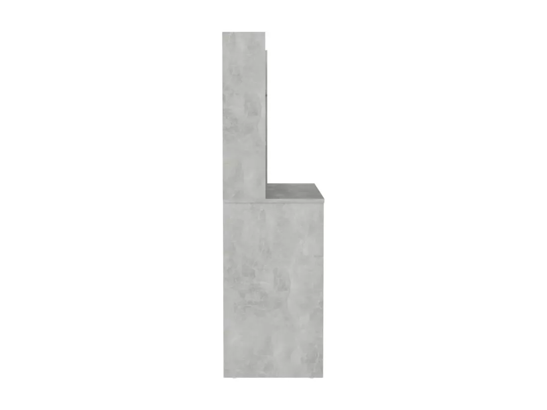 Table de maquillage éclairage LED 100x40x135 cm MDF Gris béton