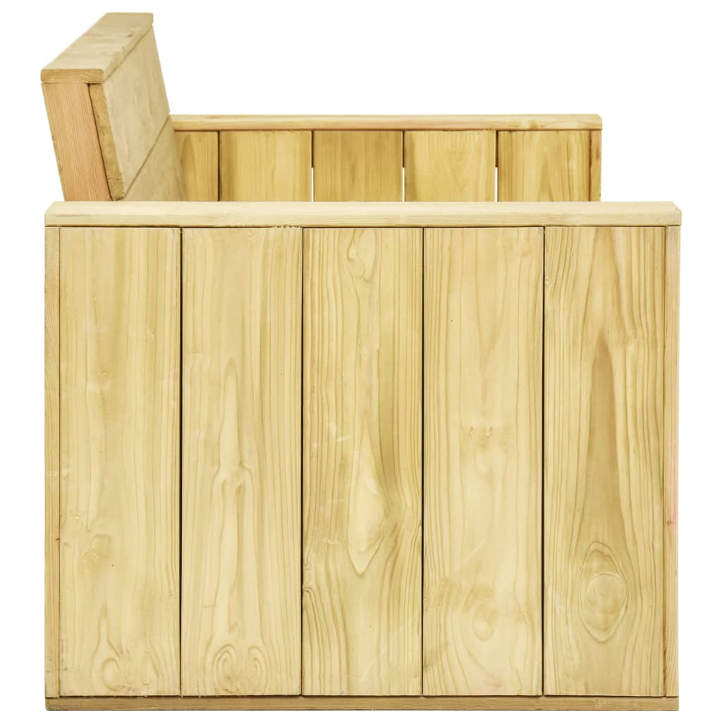Salon de jardin meuble d'extérieur ensemble de mobilier 3 pièces bois de pin imprégné