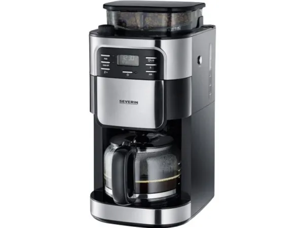 SEVERIN KA 4810 - Kaffemaskine - 10 kopper - rustfrit stål/sort
