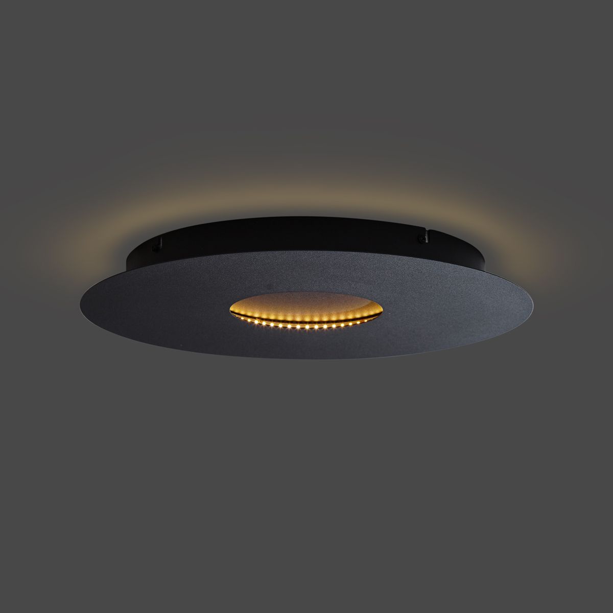 Moderne plafondlamp zwart 40cm incl. LED 3-staps dimbaar - Morning