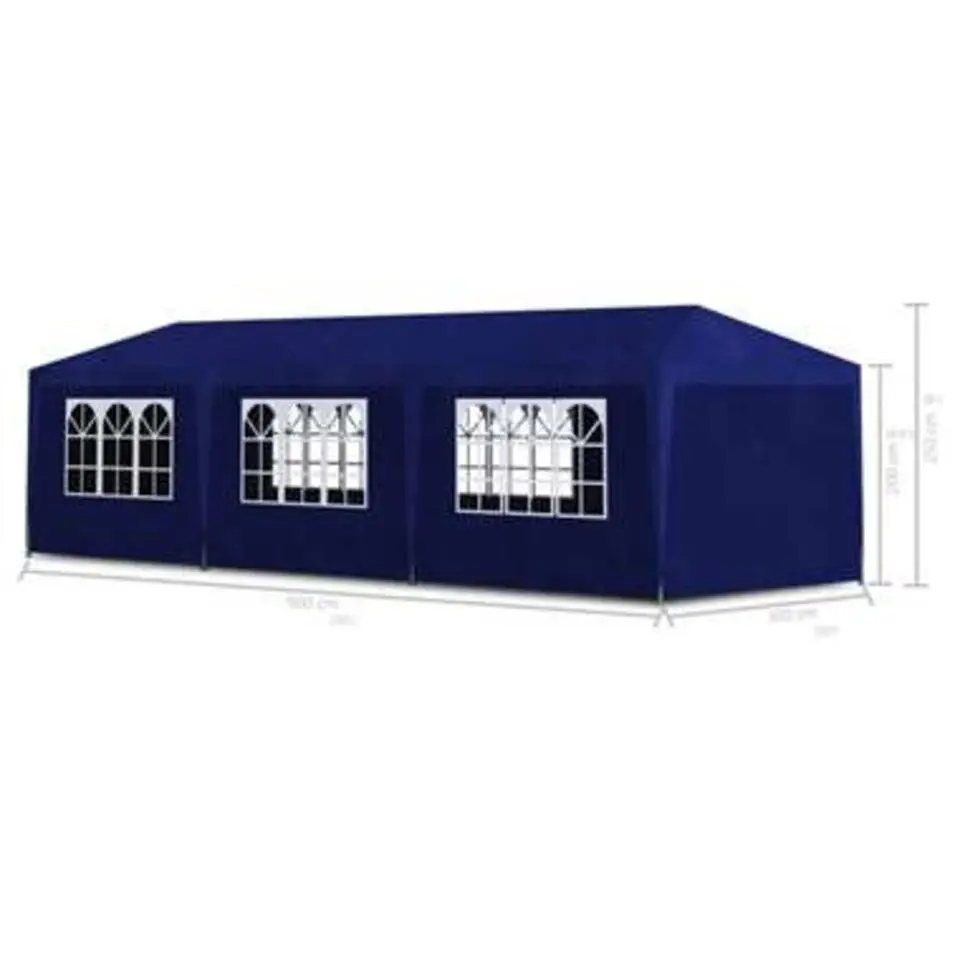 vidaXL - Partytent - Blauw - Stof
