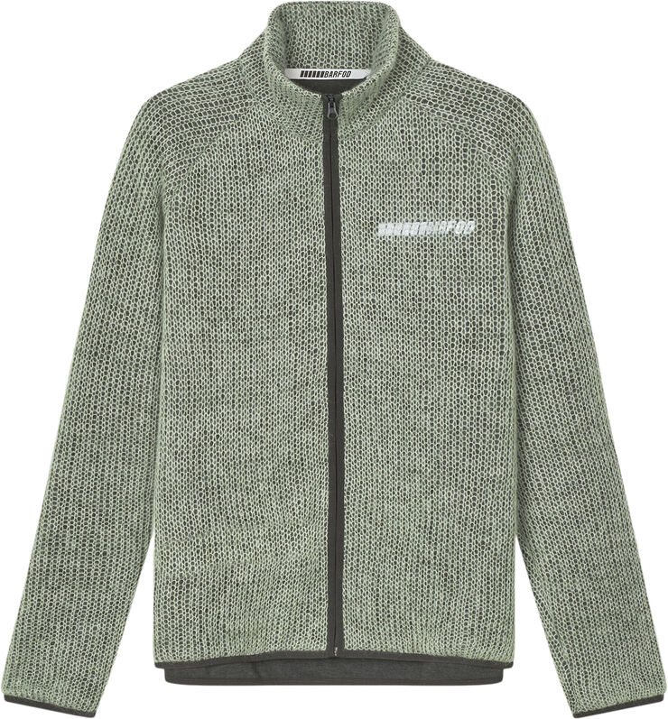 Barfod Janitor'' Double Layer Zip Cardiga Celadon tint