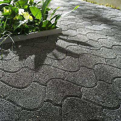 Pavé autobloquant Blooma Crocus ton basalt 19 x 17 cm, ép.6 cm
