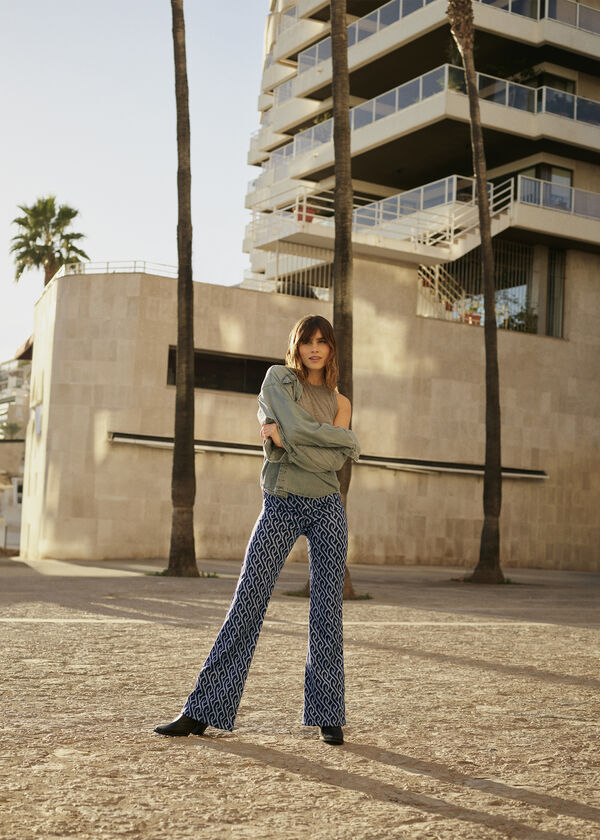 Leggings geométricas flare