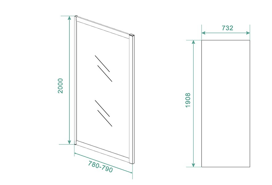 Mueller Manhattan douchecabine 130x80cm met schuifdeur en anti-kalk zwart mat