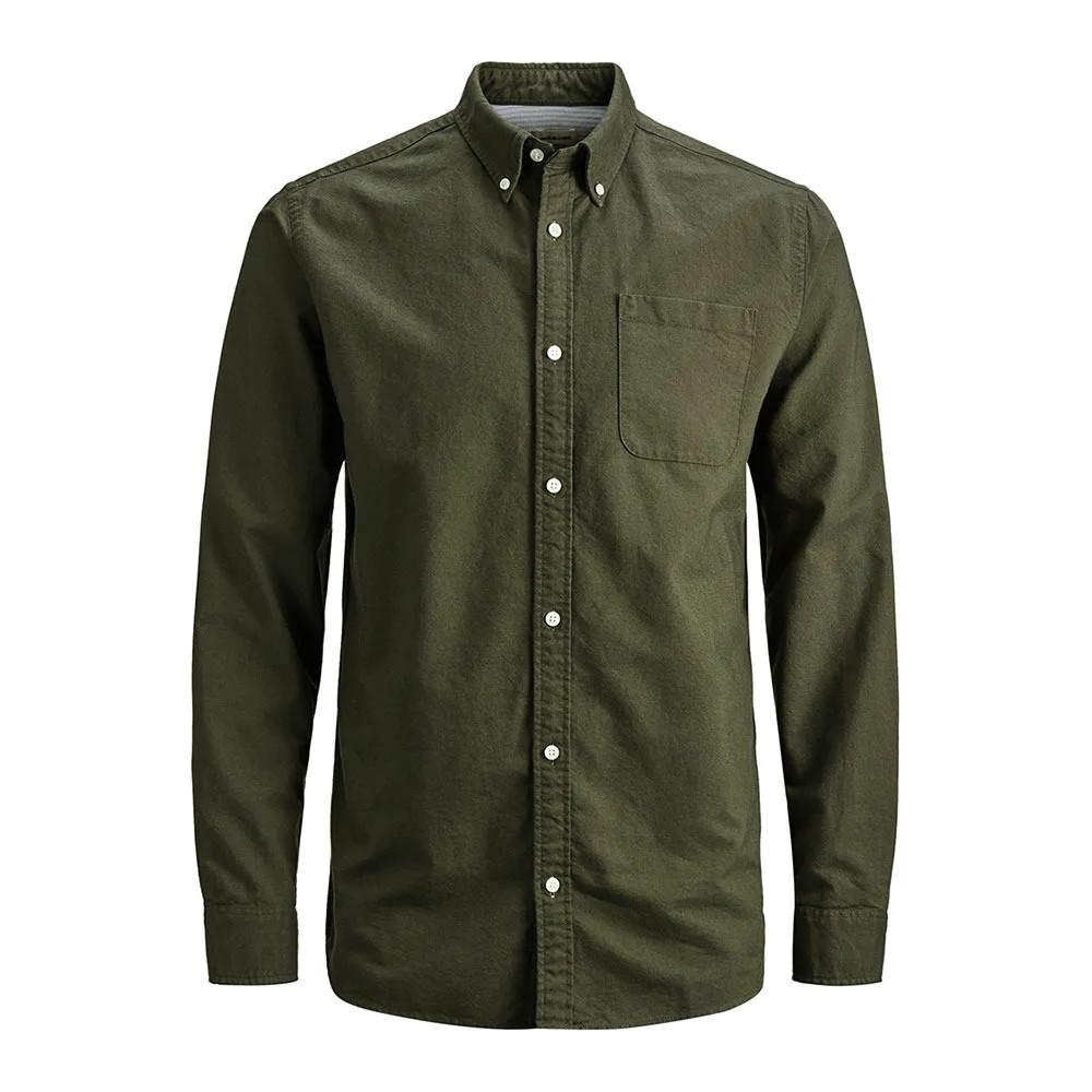 Jack & Jones Chemise Manches Longues Kaki Homme Jack & Jones Oxford