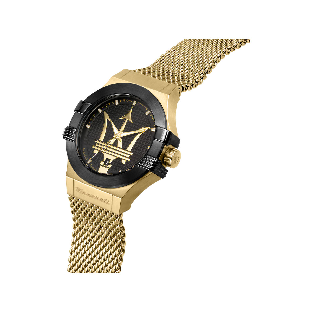 Montre MASERATI homme bracelet acier inoxydable doré jaune