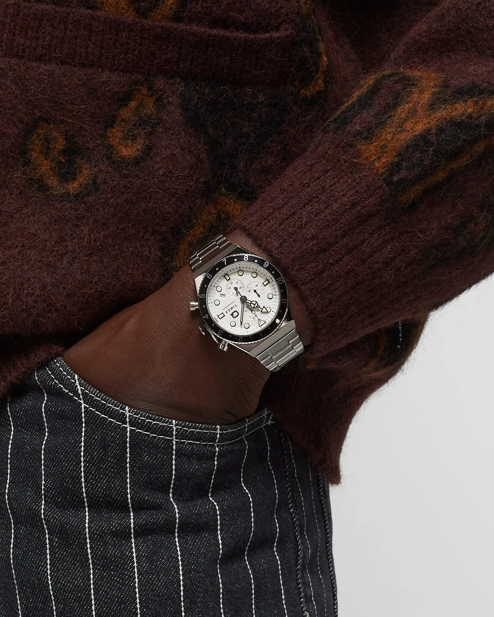 Timex Q Timex 3 Time Zone Chronograph